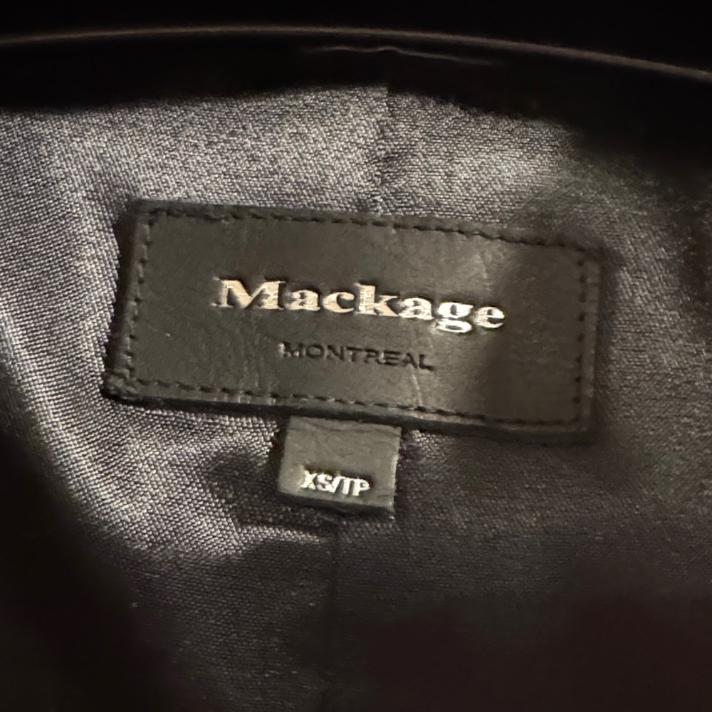 Mackage Steffy Navy Blue Wool Coat with Toggle and Detachable Hood - Picture 2 of 11